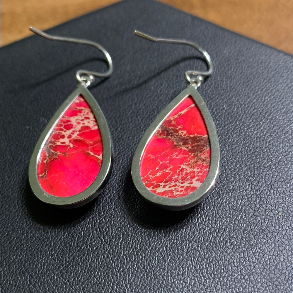 Pink Earrings NWOT - Picture 3 of 3